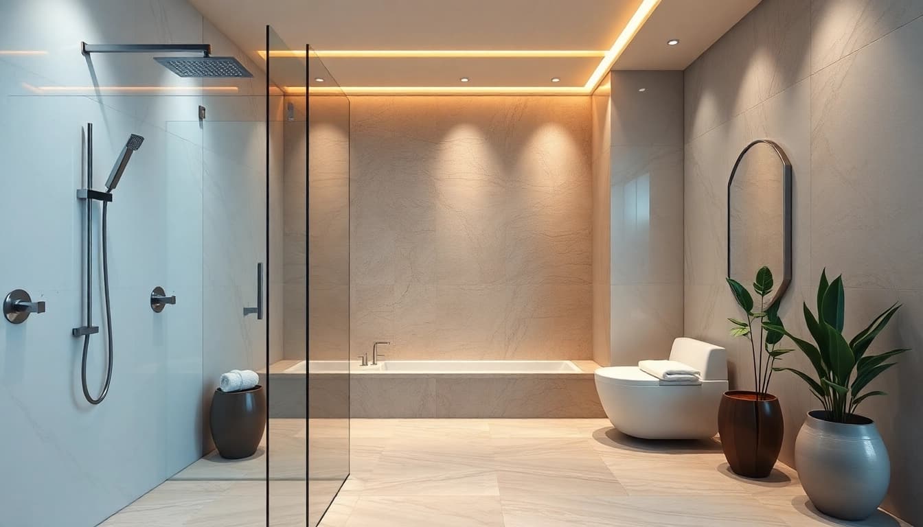 Experience the beauty of elegant showers au with a luxurious walk-in shower featuring modern design.