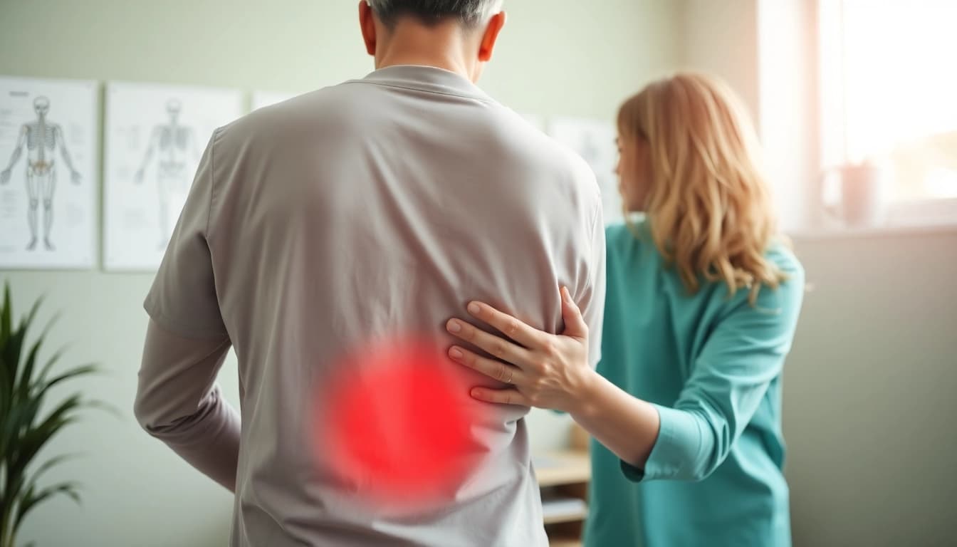 Practitioner demonstrating effective back pain remedies in a professional setting.