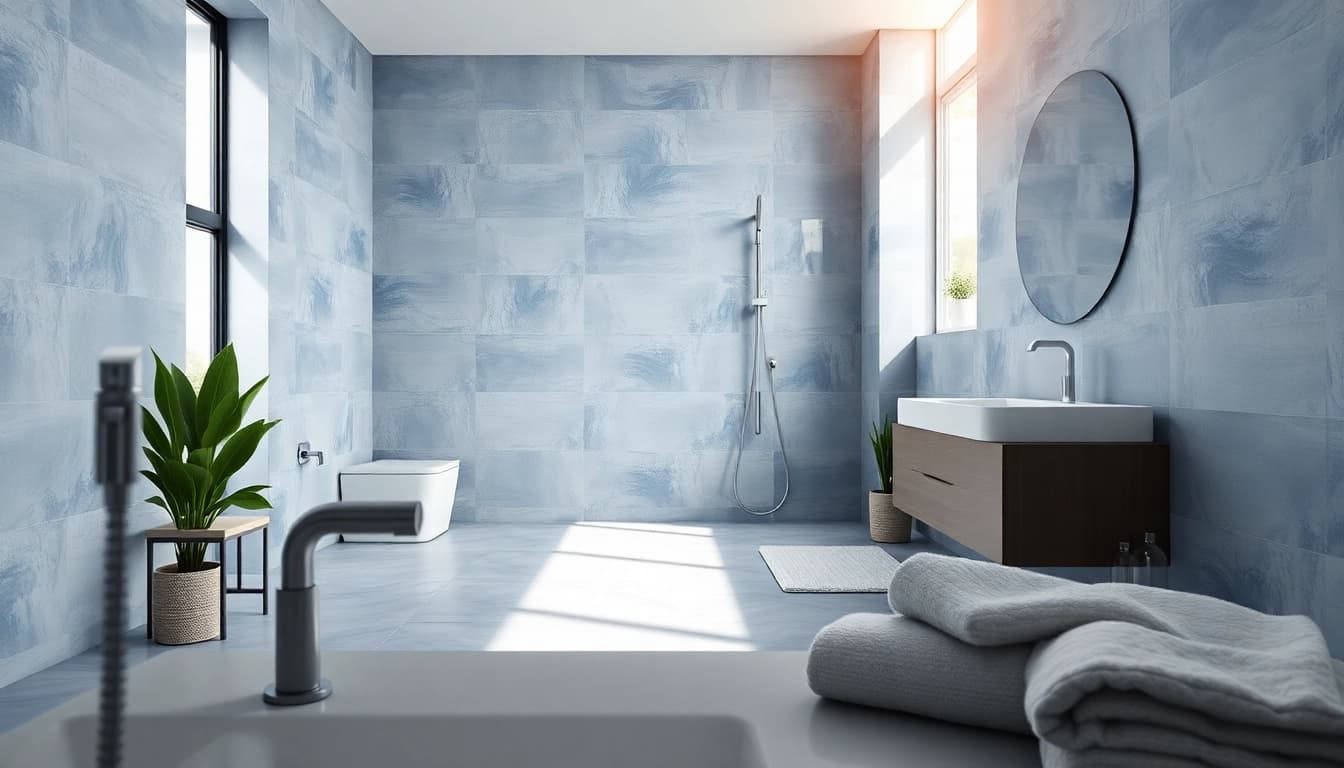 Genießen Sie eine luxuriöse sonni Duschkabine in einem stilvollen Badezimmer mit eleganter Ausstattung.