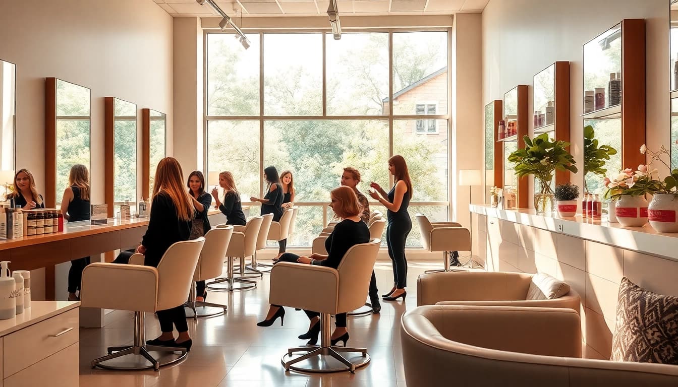 Experience luxury services at addendum salon in an inviting ambiance.