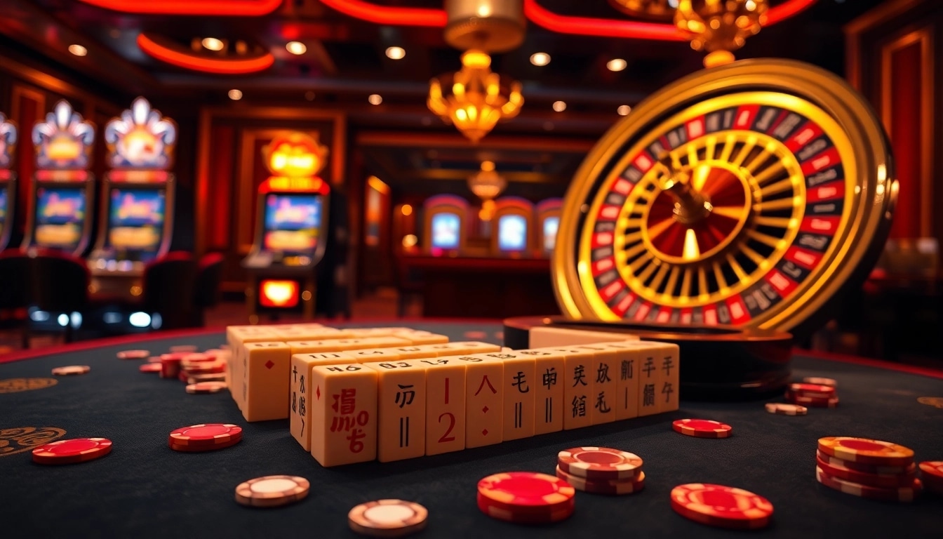 Play link mahjong at an upscale casino with vibrant tiles and thrilling gameplay.