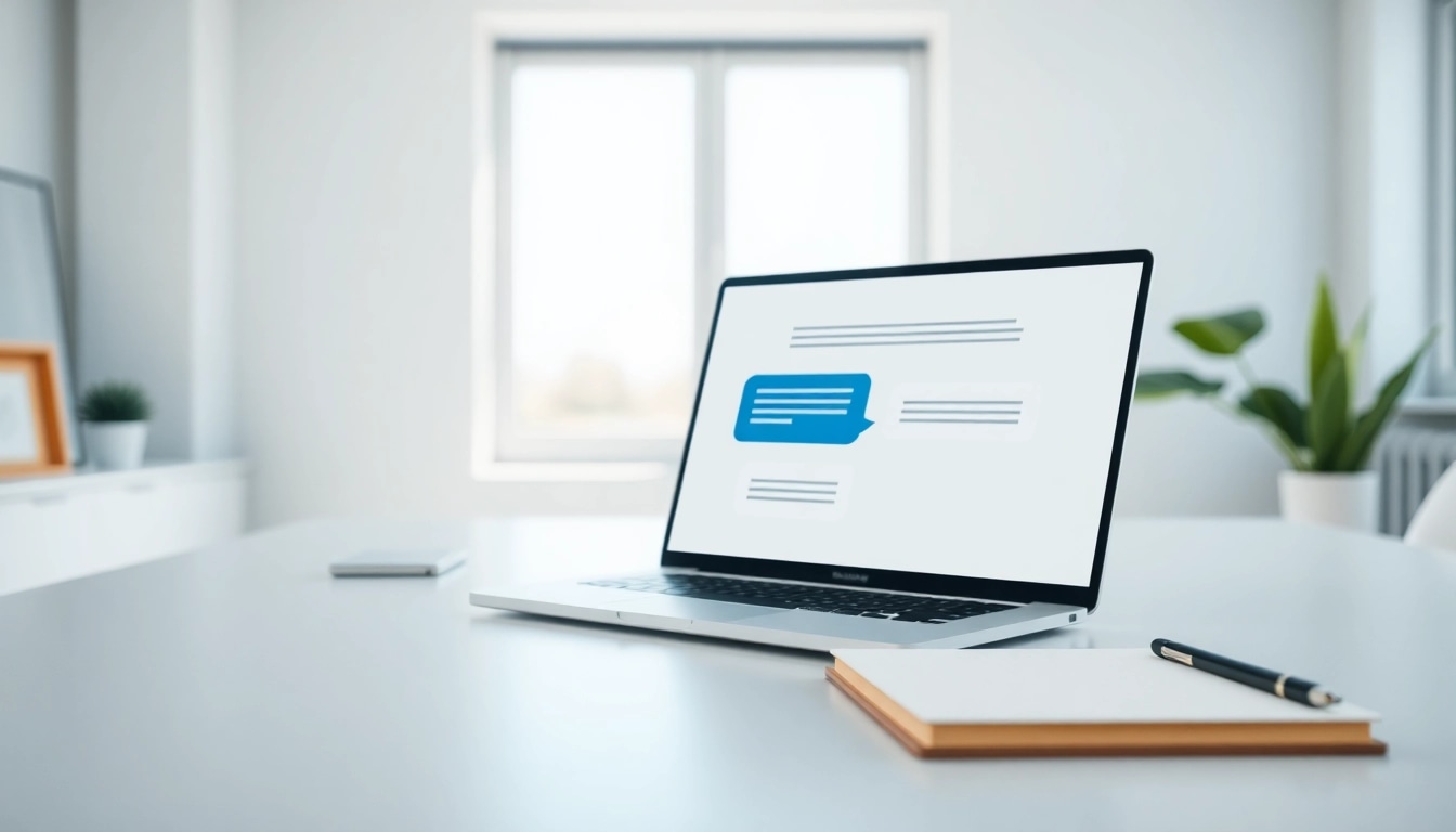 Engaging online chat interface showcasing chatgpt free alternative capabilities in a professional setting.