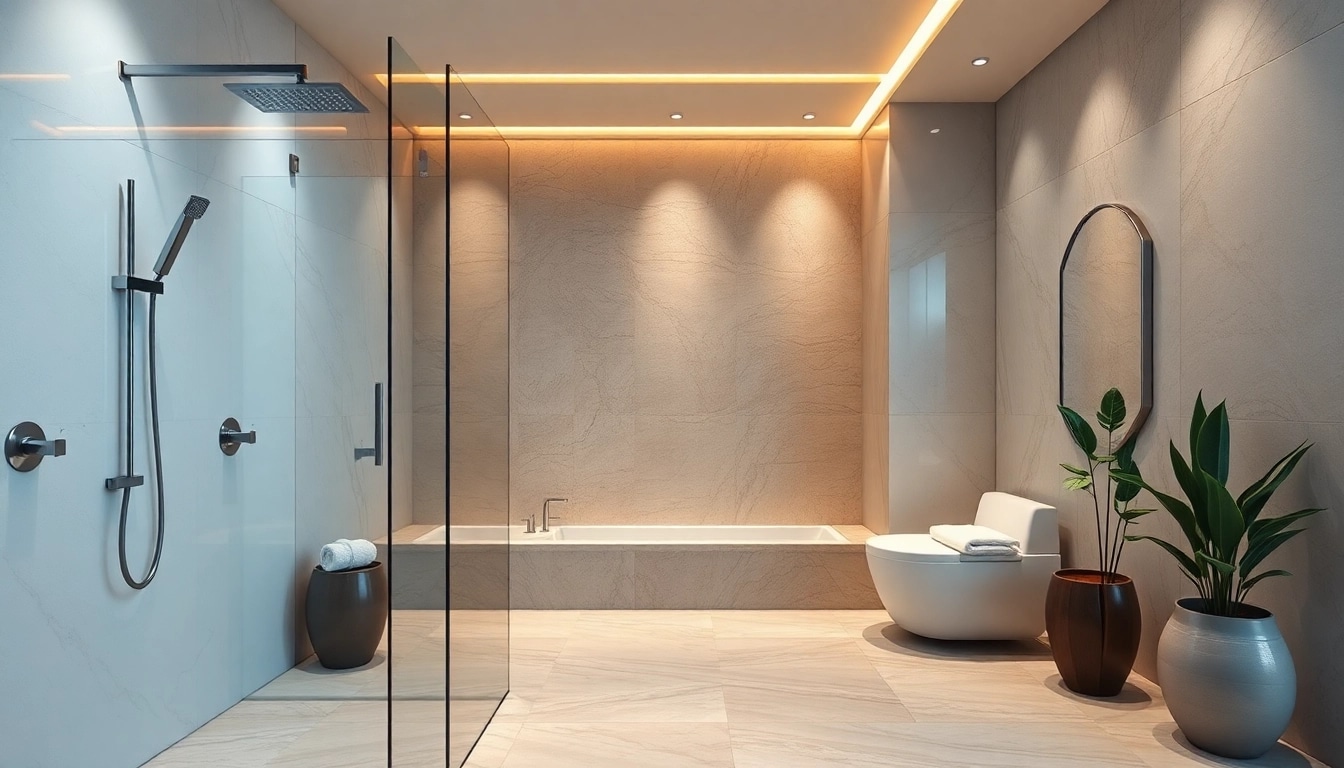 Experience the beauty of elegant showers au with a luxurious walk-in shower featuring modern design.