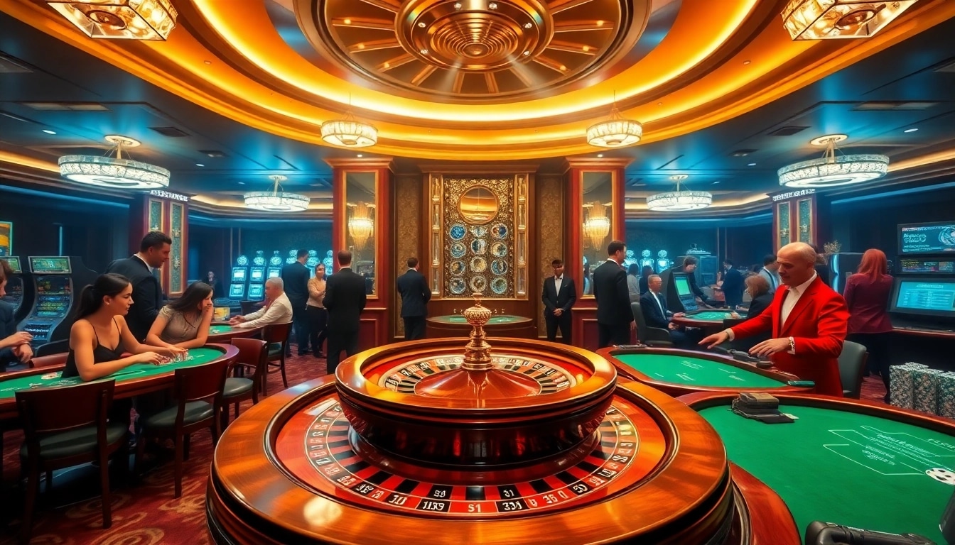 Pemain situs deposit 5k menikmati suasana kasino yang seru dengan meja roulette dan poker.