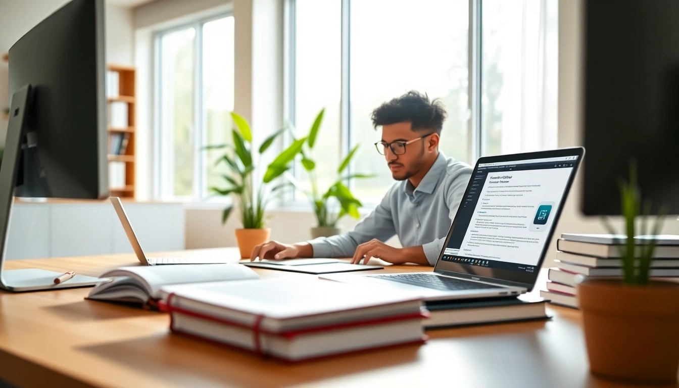 Enhance your success with professional remote exam help in a modern study environment.