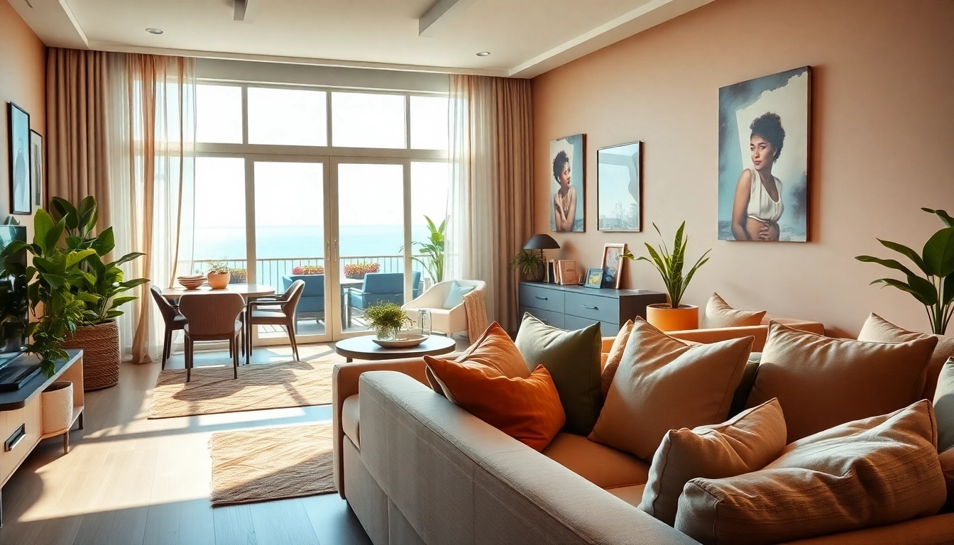 Attractive living space showcasing an apartment for rent in alanya turkey, featuring a modern design and sea view.