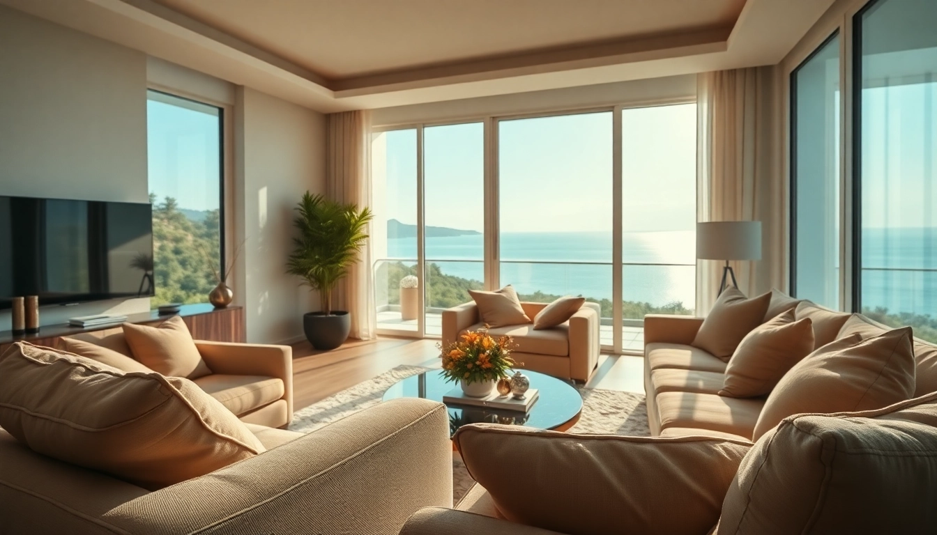 Showcase of alluring alanya flats for sale with stunning Mediterranean views and modern decor.