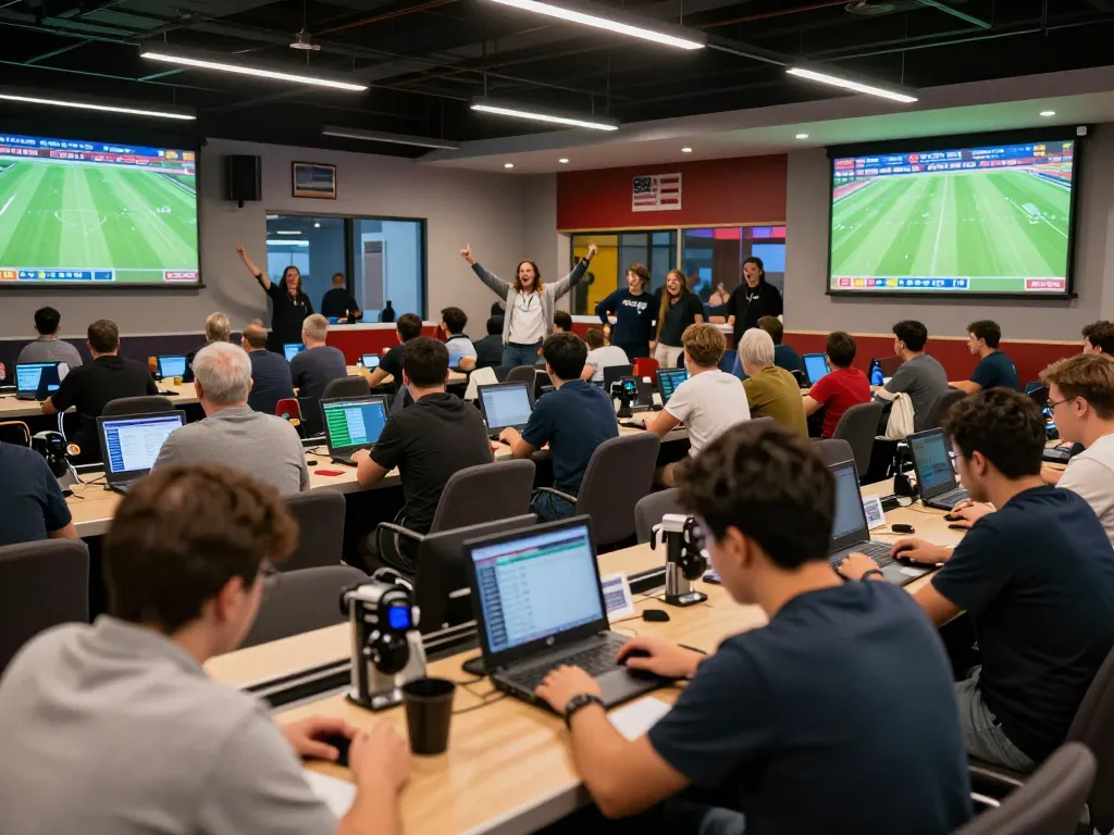 Kèo nhà cái 5 betting scene with fans engaging in live sports wagering excitement.