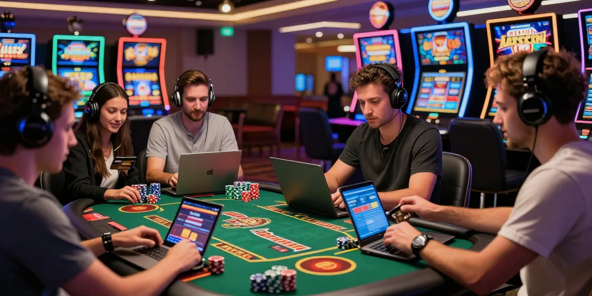 Experience the convenience of credit card casinos at https://brcs.co.uk with players enjoying games in a modern setting.