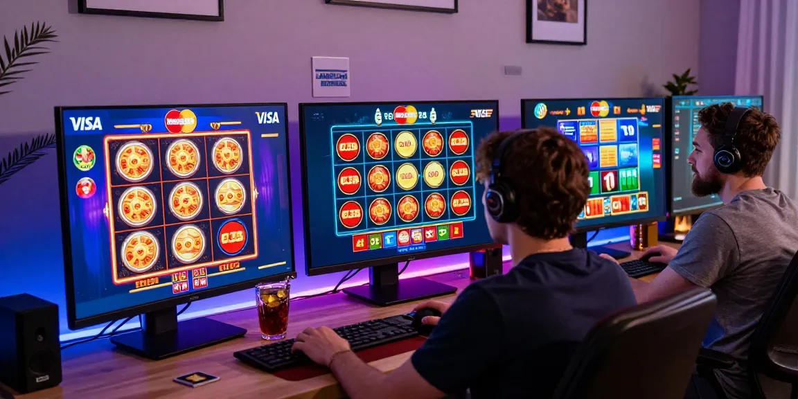Engaging players enjoying credit card casinos in vibrant online gaming environment featuring popular games and trusted payment icons.