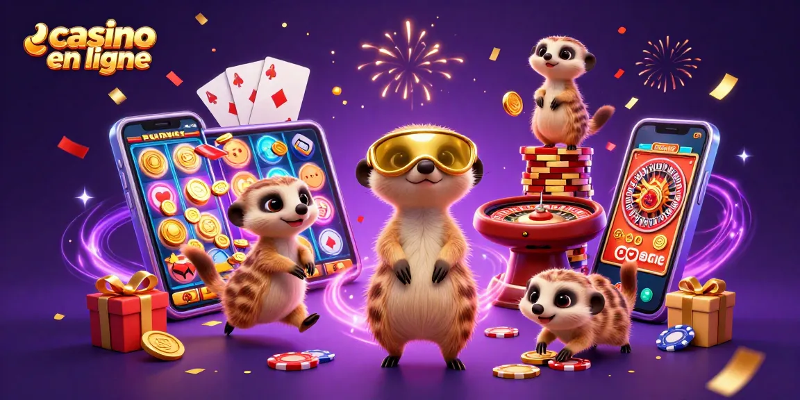 Gagnez au casino en ligne avec des meerkats animés en pleine action