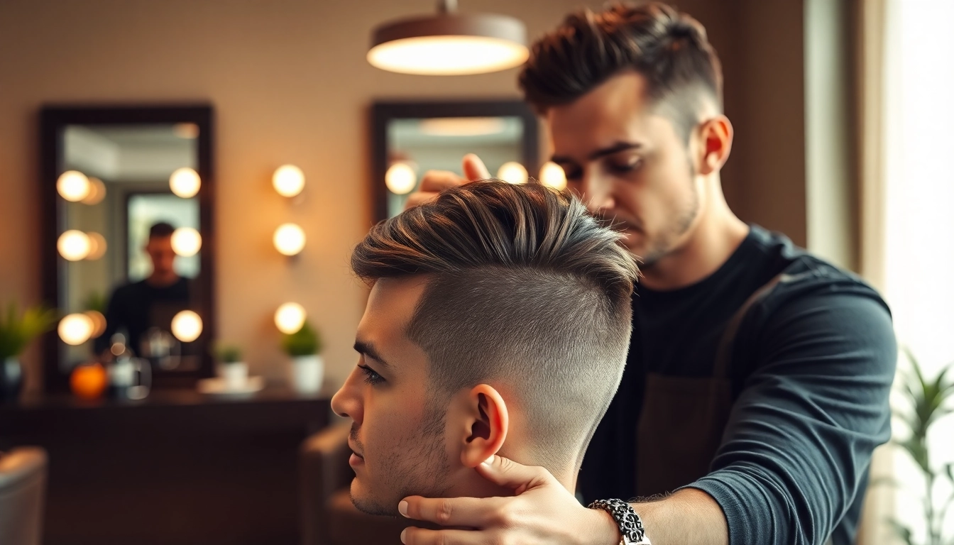 A young man undergoing hair restoration at Ace of Fades 212, showcasing professional service.