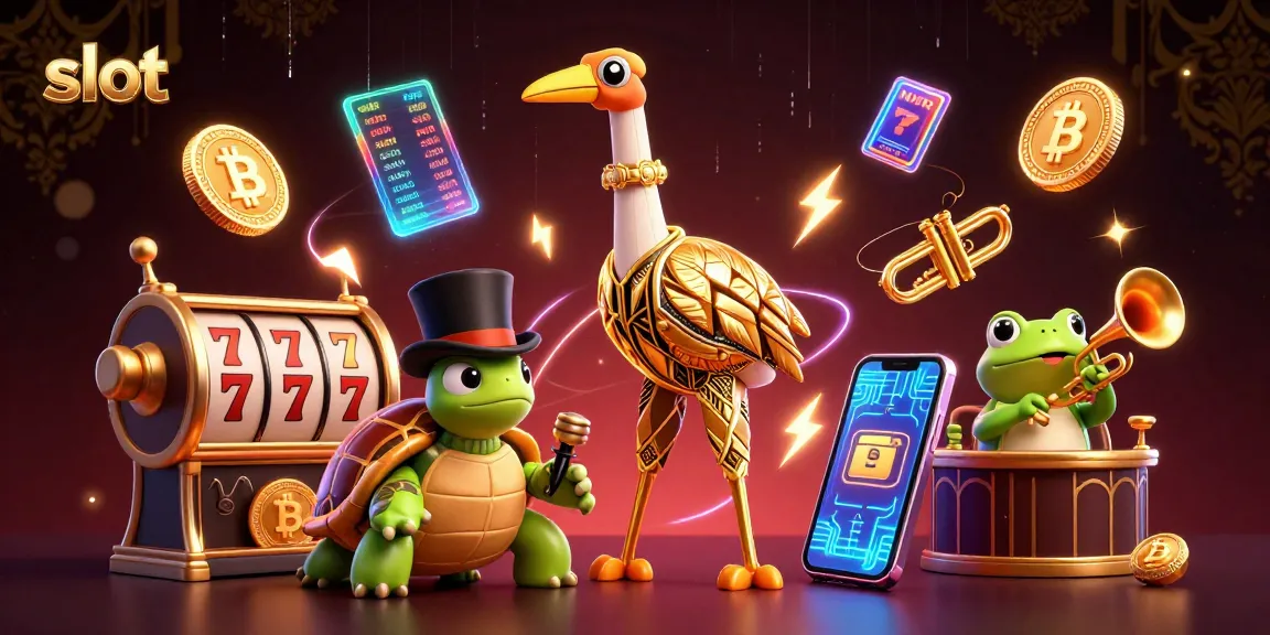 Engage with exhilarating slot games in a dynamic 3D casino scene showcasing vibrant characters.