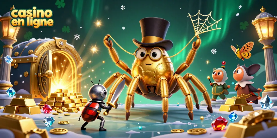 Plongez dans l'univers du casino en ligne avec cette illustration dynamique de personnages fascinants.