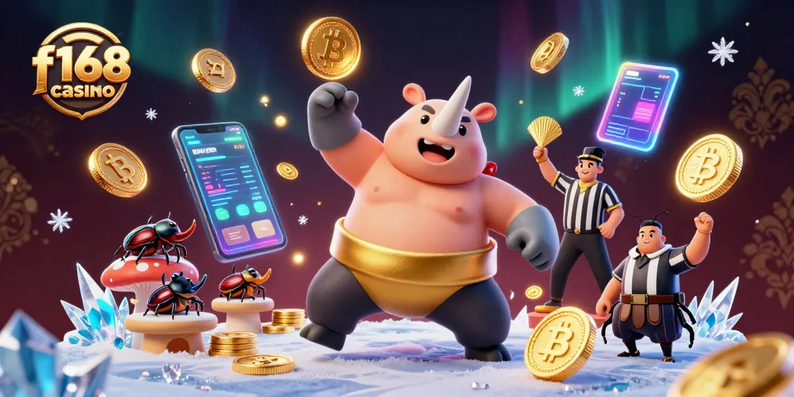 Experience the thrill of f168 casino with 3D cartoon characters engaged in a lively gambling scene.