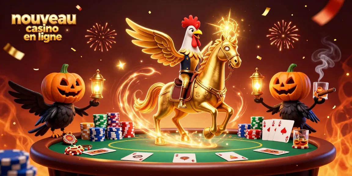 Découvrez un nouveau casino en ligne captivant avec un coq doré et ses compagnons.