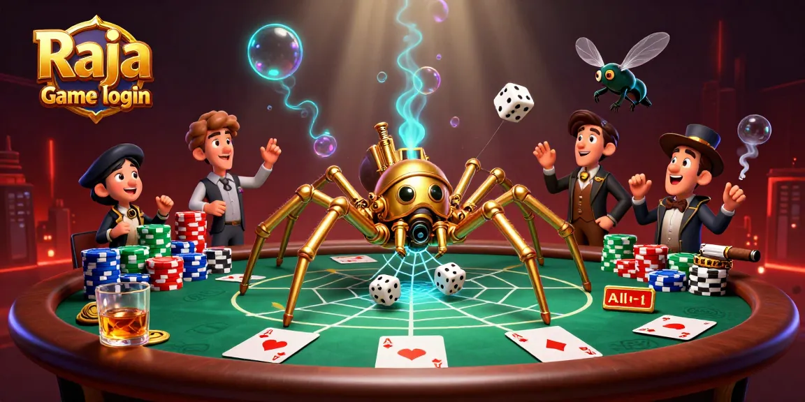 Experience the thrill of Raja game login with intricate gaming details and dynamic casino elements.