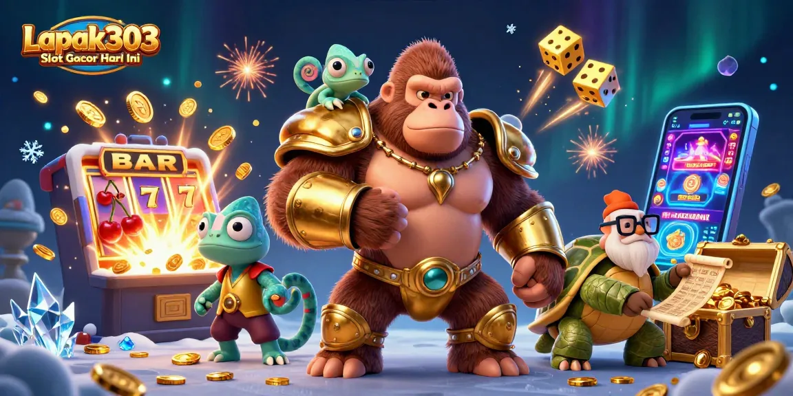 Spin and win big with Lapak303 Slot Gacor Hari Ini in this vibrant casino scene.