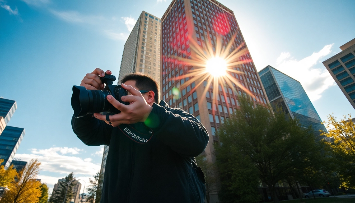 Showcasing a talented photographer from a photography company edmonton capturing vibrant city life.