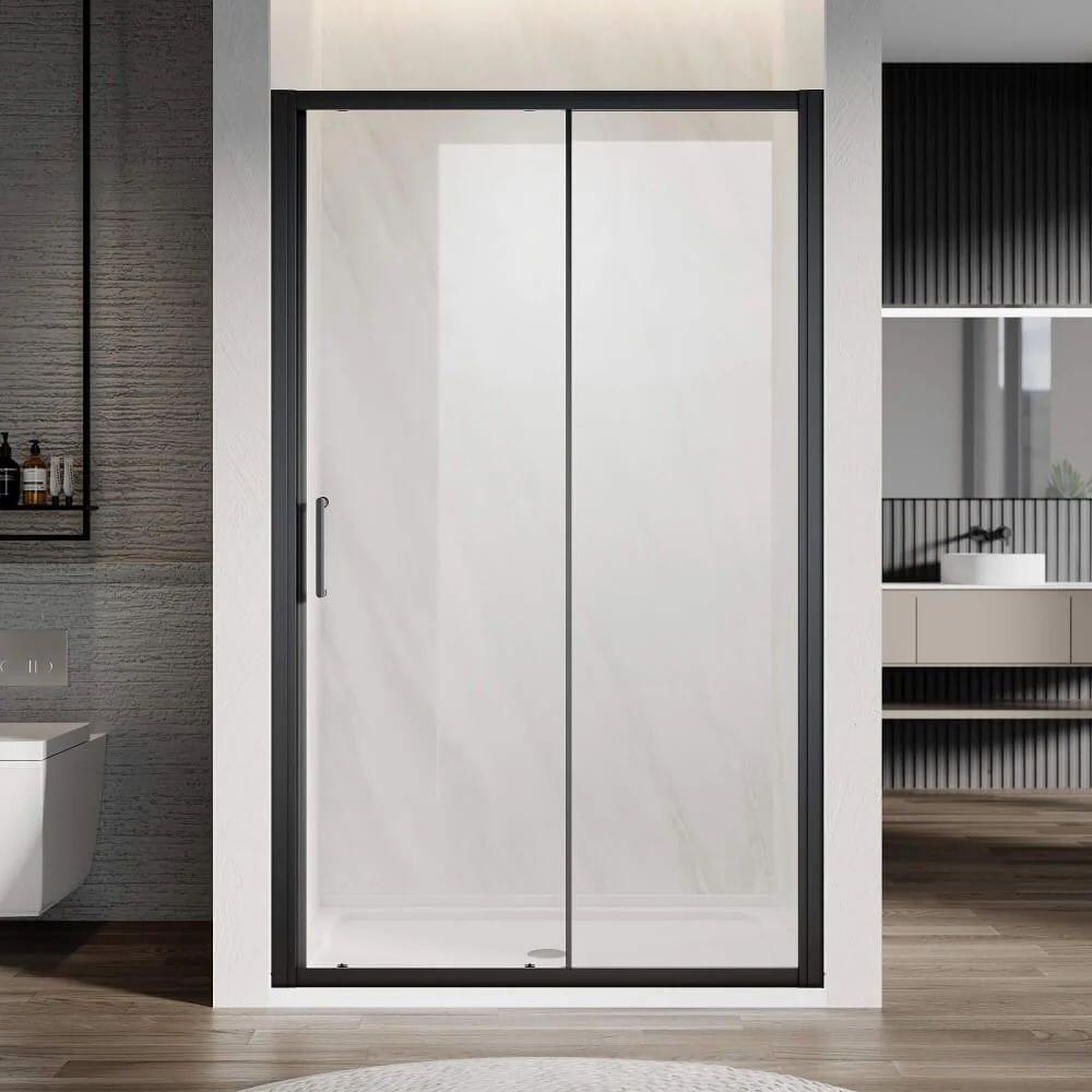 Create a Focal Point with a Shower Door Black Frame