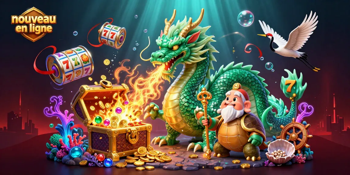 Jouez aux machines à sous dans un nouveau casino en ligne avec un dragon émeraude et d'autres éléments captivants.