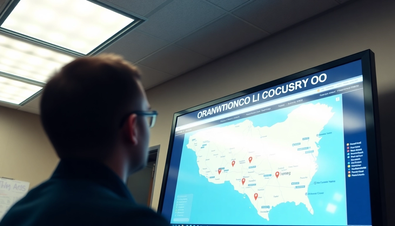 Using the Orange County Jail Inmate Locator on a professional interface with an interactive map.