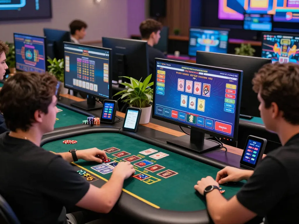 Engaged players at baccarat사이트 gaming tables, showcasing live dealer interactions and vibrant virtual environments.