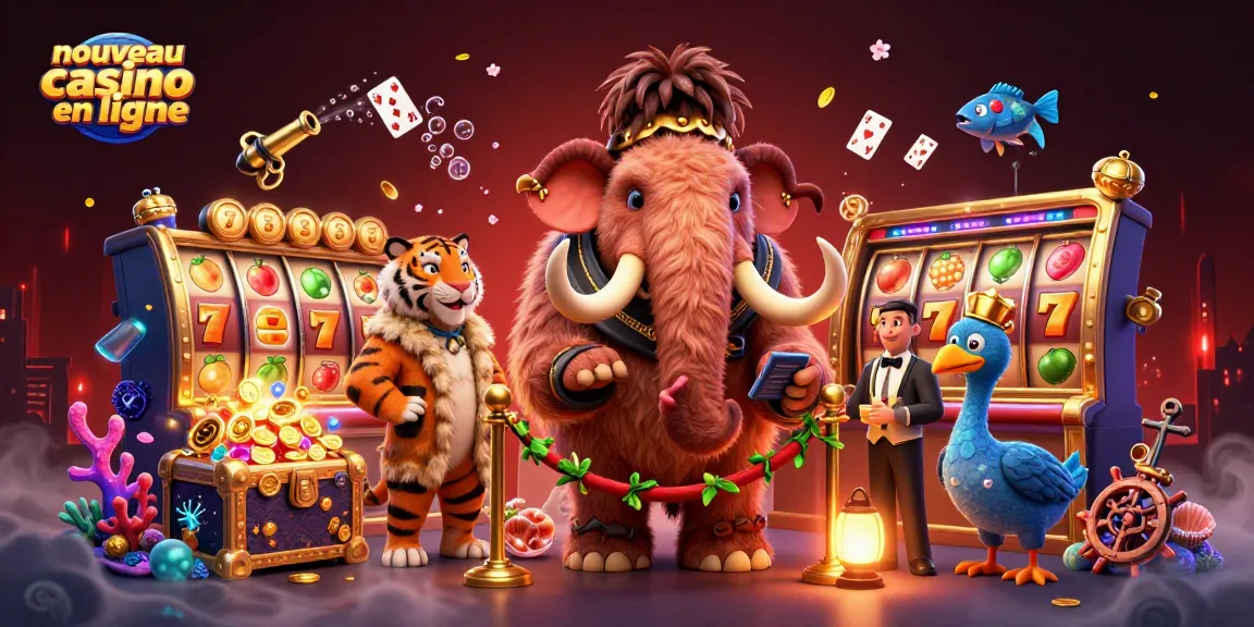 Le nouveau casino en ligne propose une scène dynamique avec un mammouth bouncer et un tigre VIP.