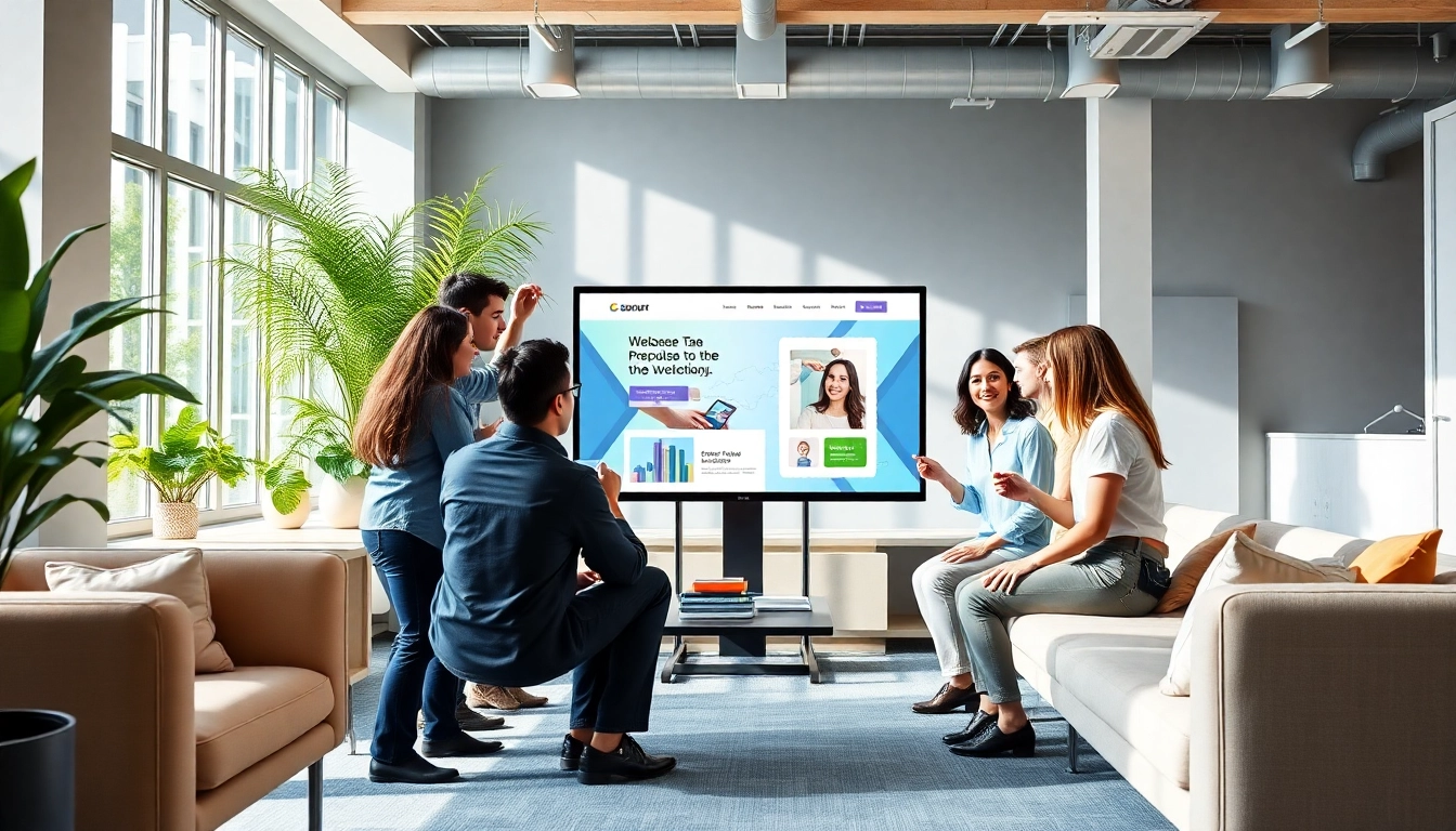 Webdesign Agentur Team arbeitet kreativ an einem modernen Website-Projekt.