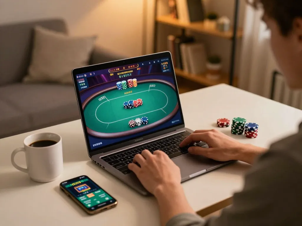 Engaging in g28 online poker action with strategy notes and betting app on display