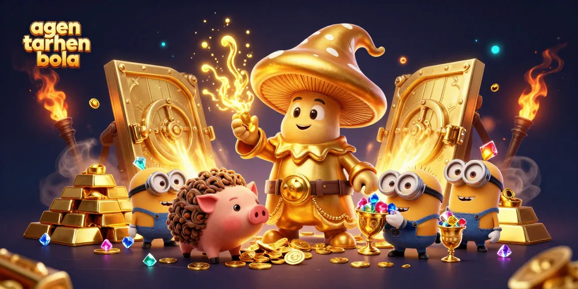 Experience the magic of agen taruhan bola with gold treasures and energetic characters.