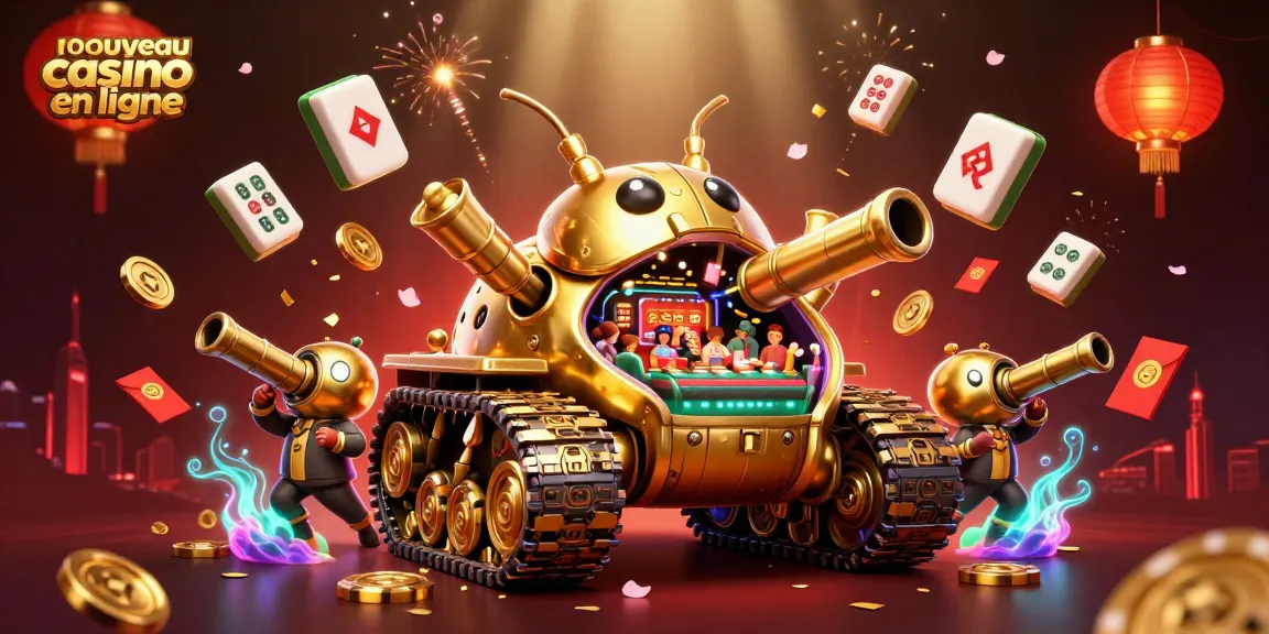 Profitez de l'excitation d'un nouveau casino en ligne à travers une illustration 3D captivante.