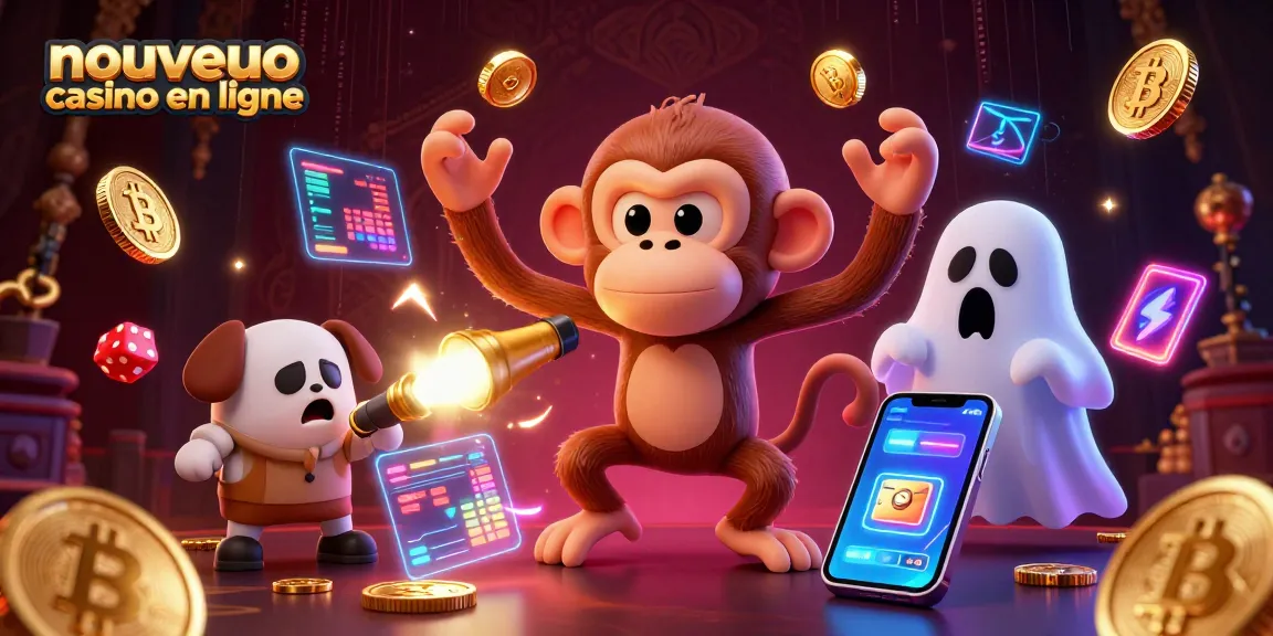 Jouez au nouveau casino en ligne avec un singe Poltergeist et un chiot chasseur de fantômes.