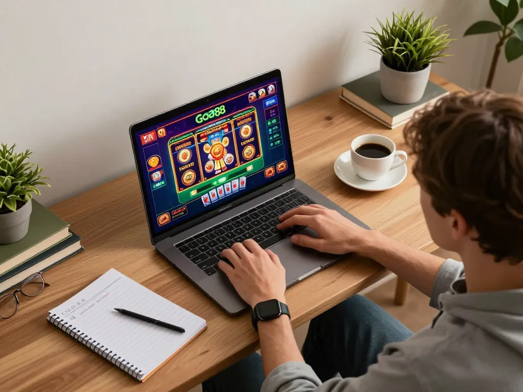 Engaging Go88 online casino gaming session showcasing vibrant slots and strategies.