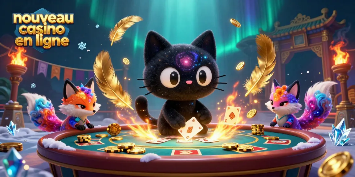 Remportez des gains au nouveau casino en ligne avec un chat noir gravitationnel et un renard nébuleux.