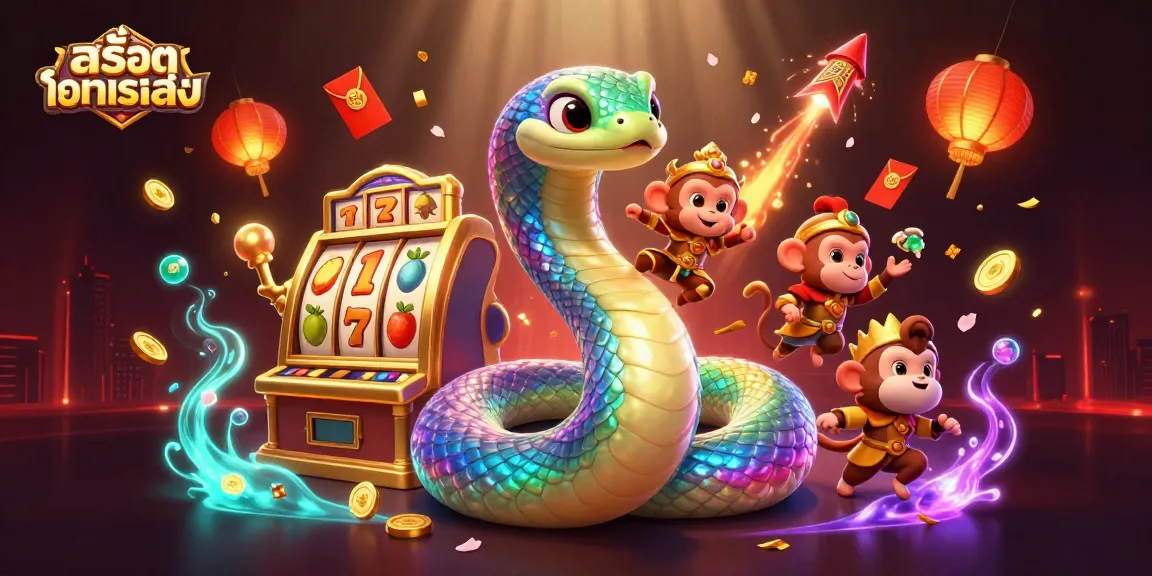 Play สล็อตทดลองเล่น with vibrant visuals amid golden slot symbols and dynamic characters.