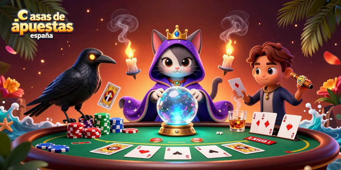 Explora casas de apuestas en España con una mesa de póker y un ambiente vibrante de juego.