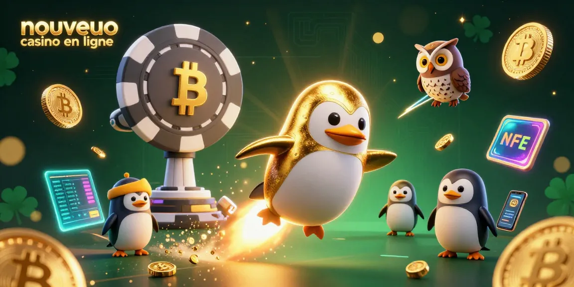 Profitez de l'aventure avec un nouveau casino en ligne où un pingouin doré propulsé par fusée voyage vers une station spatiale.