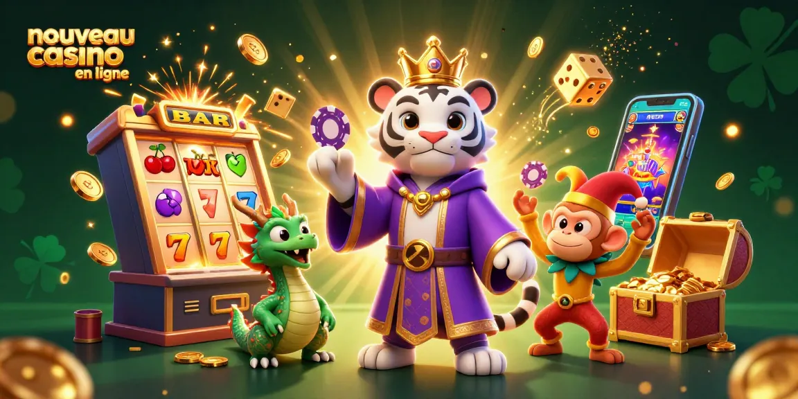 Découvrez un nouveau casino en ligne avec un tigre élégant et des éléments de jeu captivants.