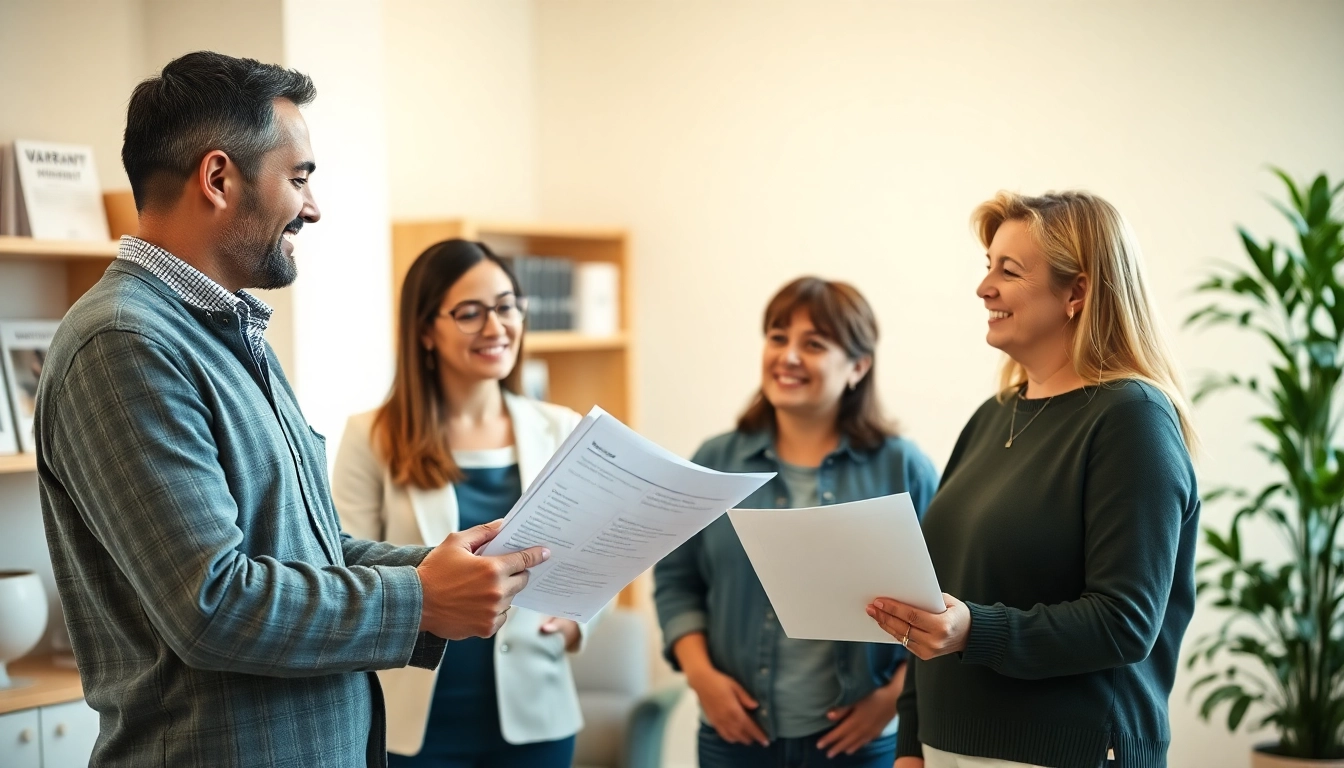 Understand why Pretzel warranty matters by observing a friendly advisor assisting a family in a bright office.