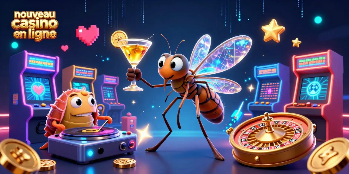 Jouez sur un nouveau casino en ligne avec ce personnage amusant en forme de moustique en ambre et un DJ trilobite.