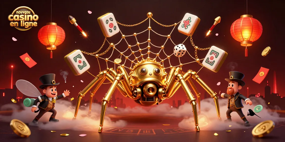 Vibrez à l'expérience d'un nouveau casino en ligne avec une scène dynamique illuminée de lanternes et de pièces d'or.