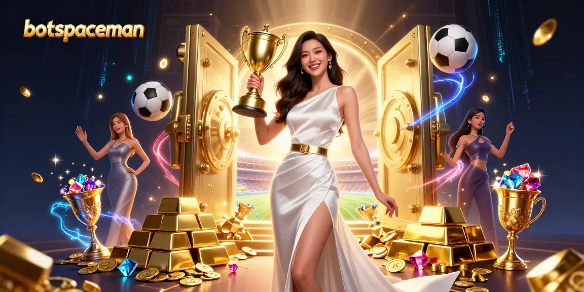Experience the excitement as bot spaceman wins with a golden trophy and rich casino treasures.