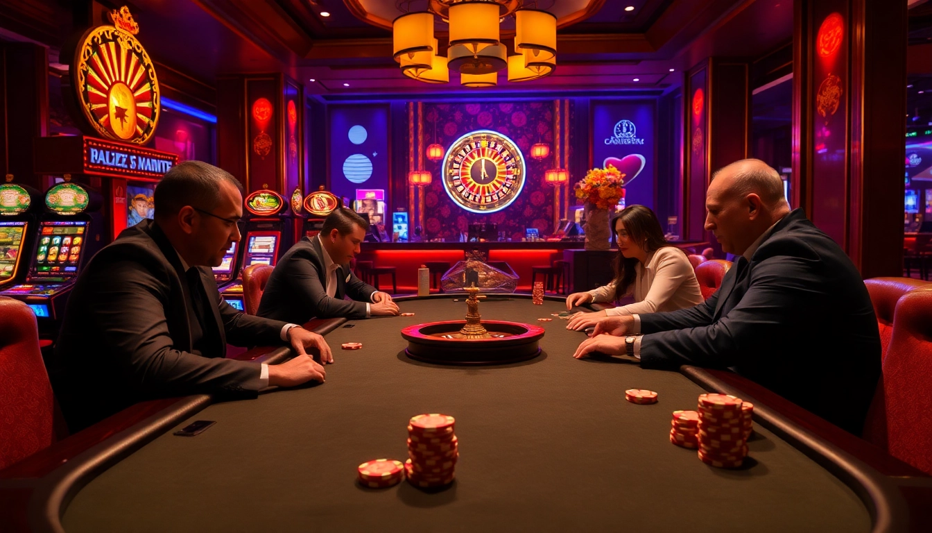 Players strategizing at a poker table in a casino, connecting the hidden wiki 2026 with high-stakes gaming.