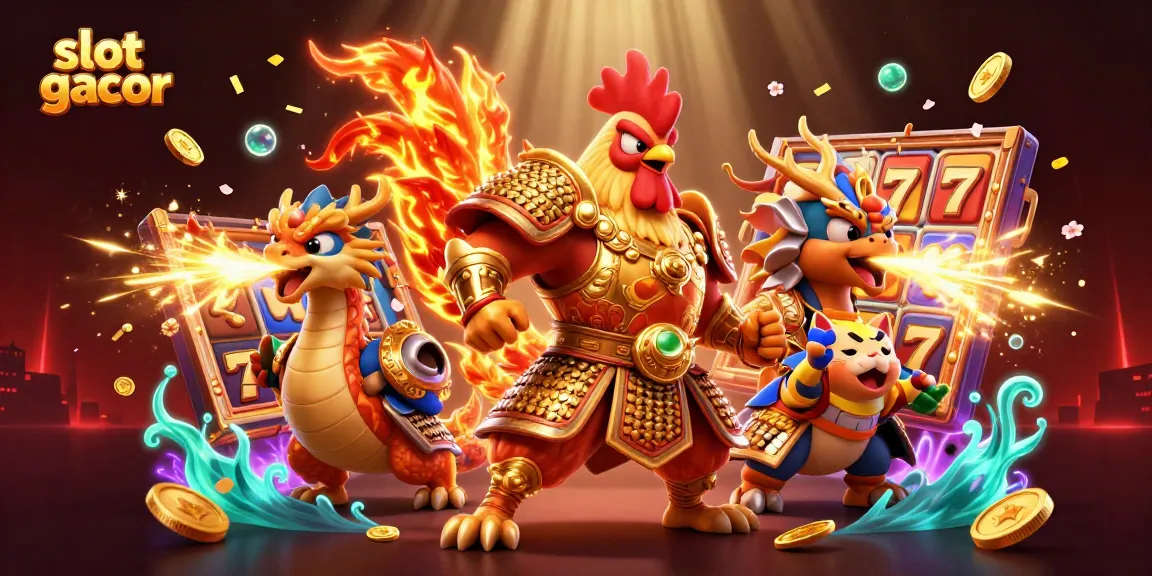 Experience thrilling gameplay at slot gacor with vibrant 3D characters and slot elements.
