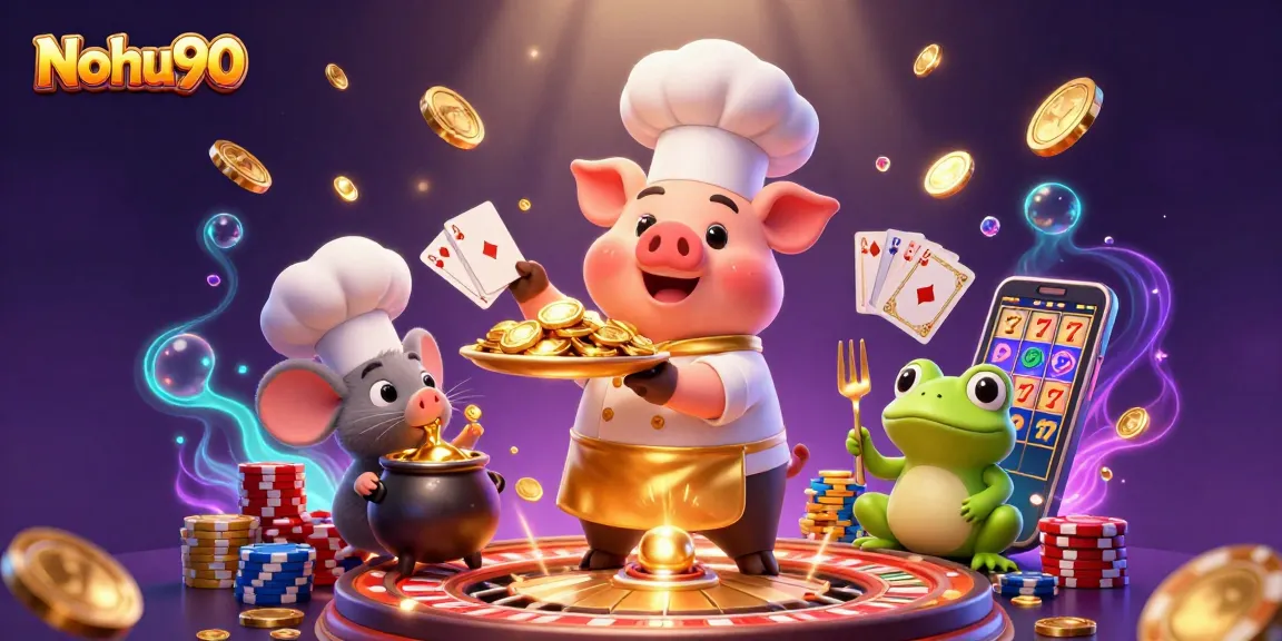 Nohu90 enchants players with gold coins and lively casino elements, proving winning luck.