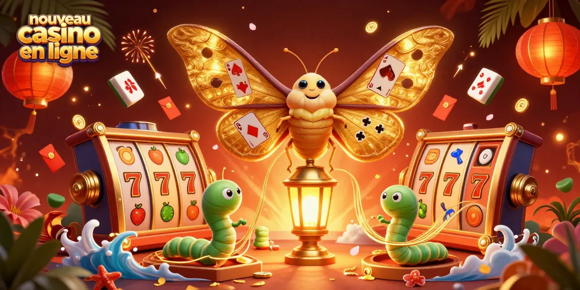 Jouer aux nouveaux casinos en ligne avec élégance grâce à notre illustration dynamique réunissant la chance et le jeu.