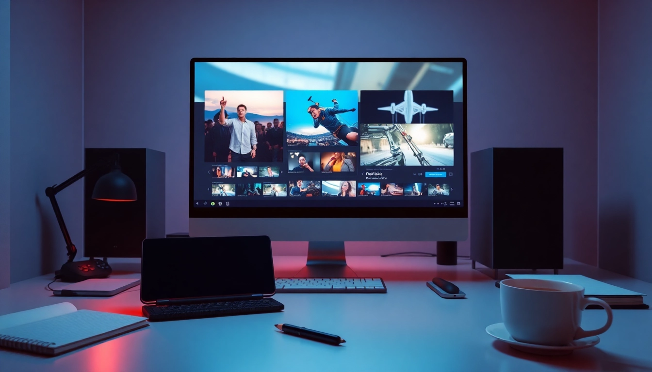 Video to prompt ai software displayed on a modern computer in a stylish workspace.