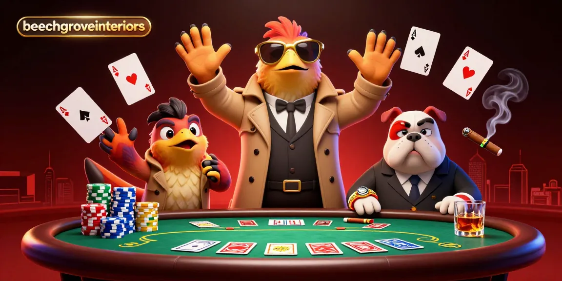 Experience the excitement of beechgroveinteriors as cartoon raptors attempt entry into a VIP casino.