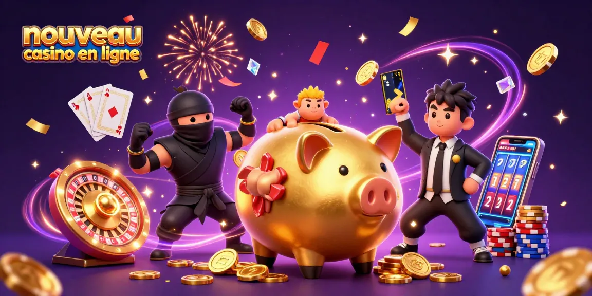 Découvrez le nouveau casino en ligne avec un combat dynamique entre un sumo en or et un ninja, entouré de trésors animés.